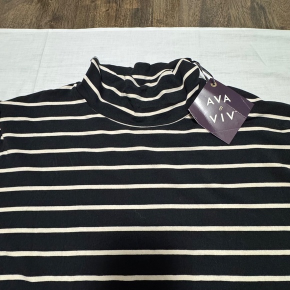 turtle neck long sleeve shirt brand ava & viv size 3x NWT - Picture 3 of 5
